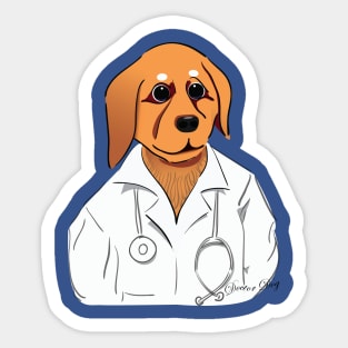 Doctor Dog Sticker